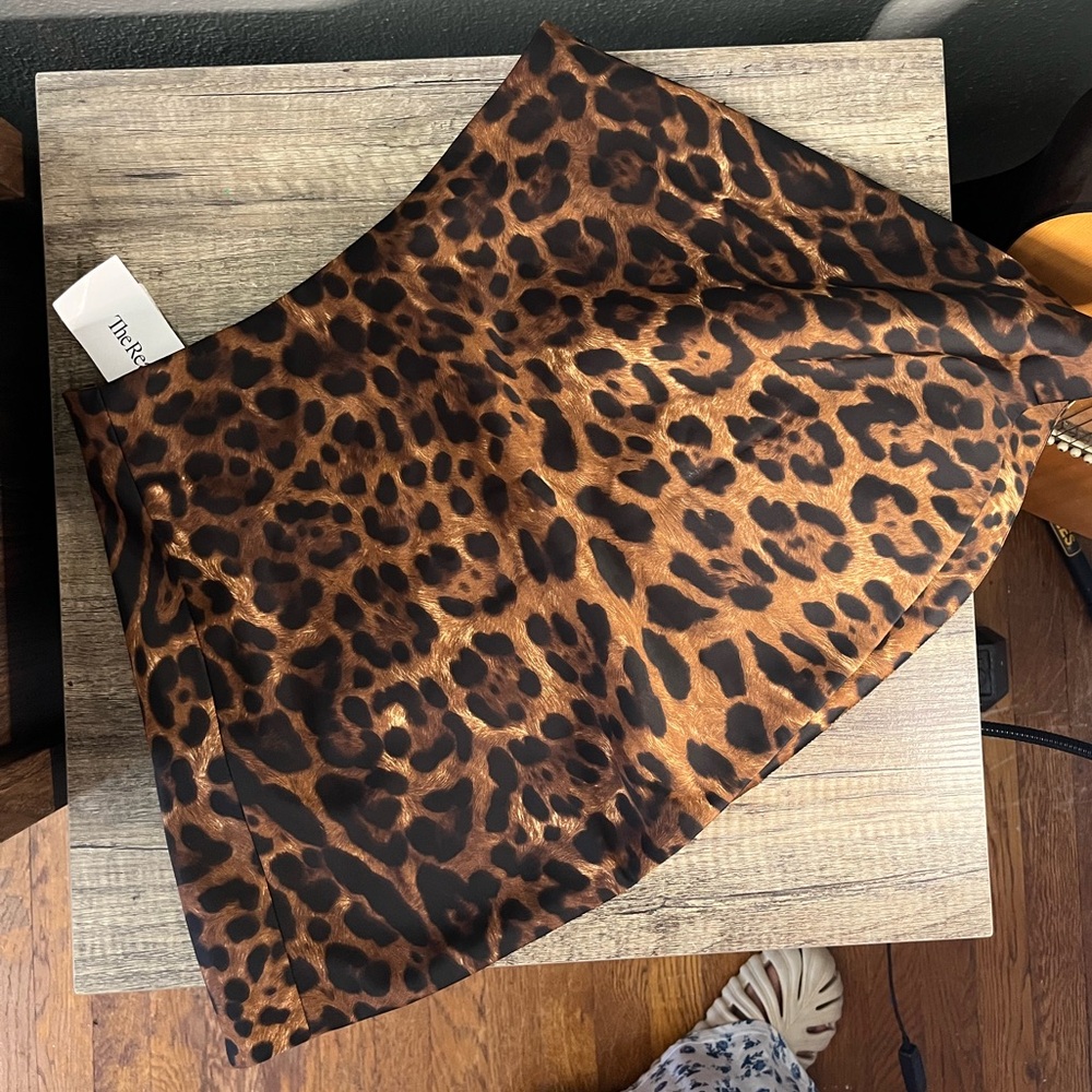 Geon. J leopard Print A-Line Skirt
